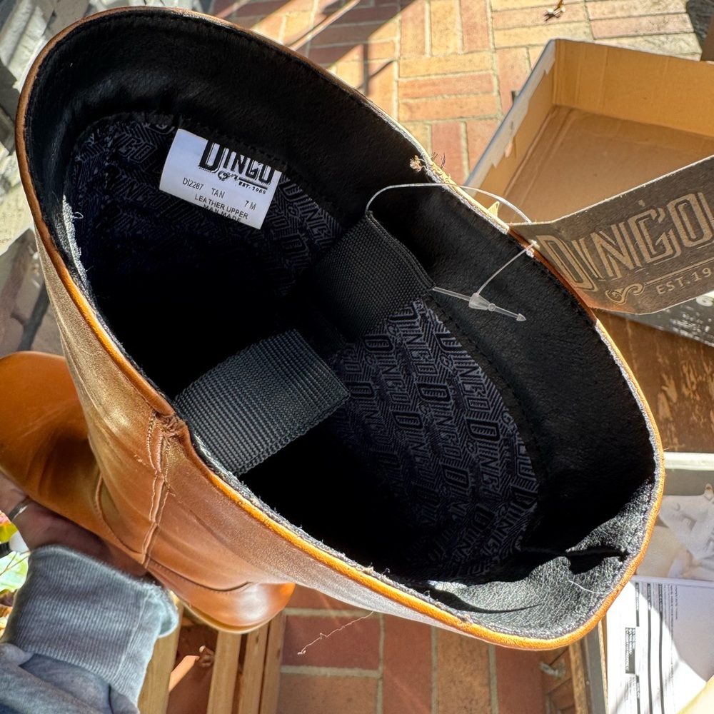 Dingo Chestnut Leather Boots - Picture 9 of 10